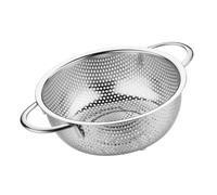 INOOMP Colador de Acero Inoxidable Fácil de Agarrar para Cocina Doble Asa, Cesta Coladora y Enjuagar para Verduras y Pasta en Cocina