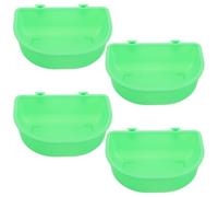 INOOMP Comedero Colgante para jaulas y Gatos, plástico Universal, Pack de 4, diseño Desmontable para transportines y jaulas de Viaje, tamaño 14.20X11.00X4.80cm