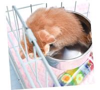 INOOMP Comedero Inoxidable para Aves y Tazón Colgante para Alimentación y para Jaulas Gatos Aves y Conejos Instalar y Limpiar