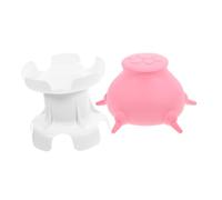 INOOMP Comedero para Cachorros con Tetinas Ajustables de Silicona Alimentador para Perros Pequeños Cuenco de Amamantamiento con Soporte Rosa Adecuado para Enfermería Canina