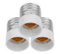 INOOMP Convertidor de Base de Lámpara E27 a E14 3 Piezas Casquillo de Tornillo Pequeño para Bombillas Halógenas y LED en Ambientes Interiores
