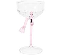 INOOMP Copa de Vino Diseño de Flamenco Rosa de 180ml, Vidrio Reutilizable y Fácil de Limpiar, Adecuado para Despedidas de Soltera y Regalos Originales
