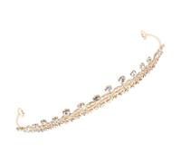INOOMP Coronas de Reina Doradas Tiara para Mujer de Boda y Fiesta, Tocados de Novia Elegantes Aleación y Rhinestone para Ocasiones Formales