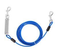 INOOMP Correa de Perro Broche de Resorte de Metal mosquetones giratorios de Metal Tensor de Resorte mosquetones con gatillo Giratorio Cable Recubierto de plástico Blue