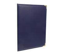 INOOMP Cubierta de Diploma Azul de Piel Sintética Pu para Protección Portátil de Certificados y Premios, Diseño Elegante y Minimalista, Adecuado para Exhibición y Uso Escolar