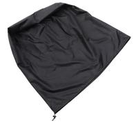 INOOMP Cubierta Protectora y Tapa de Barril Plegable para Cubo de Agua Exterior en Patios, Tela Oxford Negra Ligera, Resistente al Polvo Agua, Cordón Ajustable para Viento