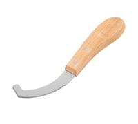 INOOMP Cuchillo de Aseo para Caballos con Hoja de Acero al Carbono y Mango de Madera, Herramienta Raspadora de Precisión para Retirar Huevos en Cuidado Equino al Aire Libre