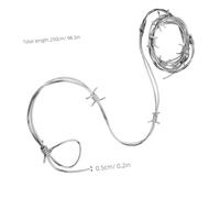 INOOMP Decoraciones De Halloween Paseo Decoración De Fiesta De Halloween Cosplay Alambre De Espino Alambre De Púas De Simulación Silver PVC