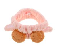 INOOMP Diadema Cabello de Felpa Rosa para Lavarse la Cara, Banda Pelo Mujer que Ordena el Cabello y Embellece el Peinado Baño