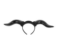 INOOMP Diadema de Cuernos de Demonio para Halloween, Accesorio de Cosplay de Plástico Negro, Fácil de Usar para y Fiesta Temática