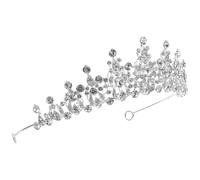 INOOMP Diadema de Princesa para Bodas y Fotografía, Adorno Metálico con Cristales, Cómoda y Delicada, Adecuada para Novias y Damas en Eventos Obsequios
