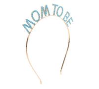 INOOMP Diadema Para Futura Mamá Mom to Be Color Azul Accesorio Festivo Para Mujeres Embarazadas Adecuado Para Baby Showers y Fiestas Decoración Elegante