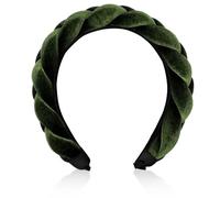 INOOMP Diadema Trenzada Ancha para Mujer, Banda para El Cabello Acolchada Vintage, Accesorio para El Cabello de Tela Verde para Niñas, Elegante Diadema Decorativa.