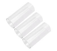 INOOMP Diapositiva de Guitarra de Vidrio Templado, Tamaño 6.1X2.65X2.65Cm, Juego de 3, Deslizamiento Estándar para Guitarra Eléctrica