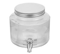 INOOMP Dispensador de Bebidas de Vidrio con Grifo, Diseño Único y Tapa Sellada, Capacidad 2.8l Adecuado para Servir Limonada o Té Helado en Reuniones