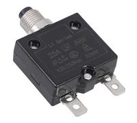 INOOMP Disyuntor de Botón Pulsador Manual de 25a y 125-250v Protección contra Cortocircuitos y Reinicio Manual para Uso Industrial en Equipos Eléctricos