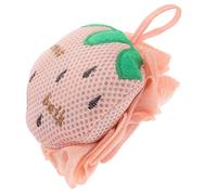 INOOMP Esponja Exfoliante Corporal de Fresa 1 Unidad Grande de Malla para Baño Niños y Adultos Baño Diario Estilo Coreano