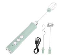 INOOMP Espumador de Leche Eléctrico Recargable Portátil con Mini Batidor de Mano Inalámbrico para Café Huevos y Espuma Cremosa