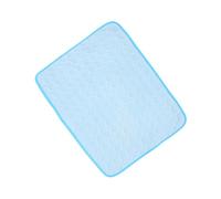 INOOMP Esterilla Refrescante para Mascotas de Verano Alfombrilla de Hielo para Perros y Gatos Pequeños Colchoneta Transpirable con Respaldo de Malla Fácil de Limpiar Color Azul para