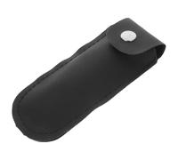 INOOMP Estuche de 10 Orificios Negro de Cuero para Armónica Resistente y Fácil de Limpiar Soporte Portátil Adecuado para Almacenamiento y Uso al Aire Libre