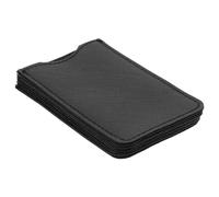 INOOMP Estuche de Pu para Peine 5 Unidades, Funda Protectora Antiarañazos Textura Cruzada Negra, Bolsa Blanda y Reutilizable para Viaje y Cuidado del Cabello