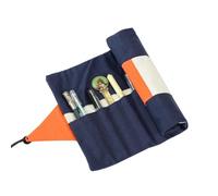 INOOMP Estuche Organizador Portátil de Lona Varios Compartimentos Elásticos y Cierre Enrollable Cuerda, Resistente y Fácil de Guardar en Maleta