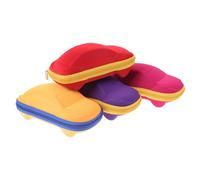 INOOMP Estuche para Gafas de Sol Cremallera de Eva en Forma de Coche, 4 Unidades, Diseño Innovador y Resistente Viajes al Aire Libre