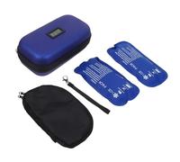 INOOMP Estuche Portátil para Insulina con Pantalla Digital, Bolsa Térmica Eva Ligera para Diabetes, Refrigerador de Viaje con 1 Compartimento y 2 Bolsas de Hielo, Organizador