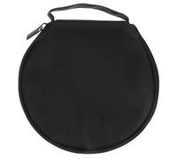 INOOMP Estuche Redondo Negro Capacidad para 20 Discos para CD y Dvd Adecuado para Organizar Discos Musicales y Juegos Diseño Compacto de Tela Oxford