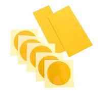 INOOMP Etiquetas Reflectantes para Manómetros Adhesivas 7 Hojas Círculos Amarillos Impermeables para Uso Industrial y Doméstico