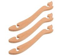 INOOMP Extractor de Rejilla de Horno de Madera 3piezas con Mango Largo Ergonómico para Protección contra Quemaduras en Hornos de Sobremesa y Tostadoras