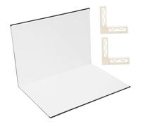 INOOMP Fotográfico Negro Doble Cara Estructura de Terciopelo y Cartón, Plegable y Absorbente de Luz para Fotografía y Sesiones en Casa
