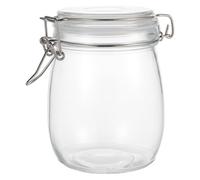 INOOMP Frasco de Vidrio Transparente Cierre Hermético 750 Ml para Almacenar Alimentos Secos, Miel y Mermeladas, Tarro de Cristal Sellado para Cocina y Alacena, Contenedor para Conservar