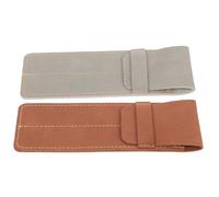 INOOMP Funda de Cuero para Bolígrafos 2 Piezas, Estuche Portátil y Elegante Que Protege Plumas Estilográficas y Bolígrafos del Polvo, Diseño Simple y Atractivo Estilo Varios Estilos