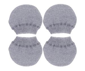 INOOMP Fundas para Patas de Muebles 4 Piezas Gris, Protectores para Patas de Sillas y Mesas, Calcetines Antideslizantes para Pisos de Madera, Cubiertas Silenciosas y Duraderas