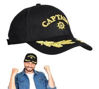 INOOMP Gorra Marinera Ajustable De Algodón para Hombre Y Mujer Sombrero De Sol Tipo Capitán Negro Ideal para Playa Camping Y Fiesta Al Aire Libre 10.6X7.9 Pulgadas