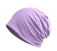 INOOMP Gorro de Quimioterapia Multifunción Delgado de Modal para Mujer Embarazada, Gorro para Dormir Cómodo y Transpirable en Color Morado, Funda Práctica para Cuidados Capilares
