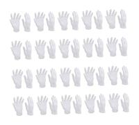 INOOMP Guantes De Algodón Blancos Elásticos Lavables Para Hombre y Mujer 16 Pares Talla Única Para Cuidado De Manos Sensibles y Revisión De Joyas