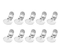 INOOMP Hebillas para zapatos hechas a mano de acero inoxidable plata, pack de 10 para decoración y creación de adornos