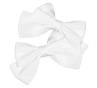 INOOMP Hebillas Prácticas y Elegantes Lazo Blanco de Tela para Zapatos de Boda 2 Piezas para Decoración en Diferentes Ocasiones