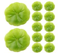 INOOMP Hojas de Loto Flotantes Realistas y Resistentes la Decoloración de Plástico Verde 30 Fáciles de Limpiar para Adorno de Acuario y Estanque para Paisajes Acuáticos y Micro