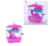 INOOMP Jaula De Hámster De Acrílico Portátil De para Pequeñas Casa para Chinchillas y Hámsters Color De Ejercicio y Diseño Deslizante