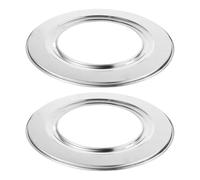 INOOMP Juego de 2 Piezas de Soporte para Vaporera de Acero Inoxidable, Rejilla Redonda para Cocinar al Vapor Dim Sum y Dumplings en Cocina Diaria