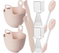 INOOMP Juego de Herramientas para Mezclar Mascarillas Faciales DIY Cuencos y Cepillo de Silicona, Kit Práctico y Duradero para Cuidado Facial en Casa, Adecuado para Mujeres