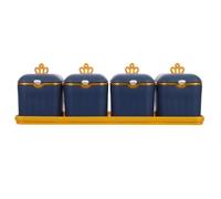 INOOMP Juego de Tarros para Condimentos de Estilo Nórdico en Color Azul, Recipiente Multifuncional de Pp para Almacenar Sal y Pimentón en Cocina y Comedor