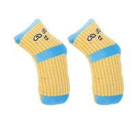 INOOMP Juguete Interactivo para Perros 2 Piezas de Peluche Sonido, Calcetín Chirriante Amarillo para Cachorro Pequeño, Juguete Mordedor para Aliviar Estrés y Estimular Sentidos