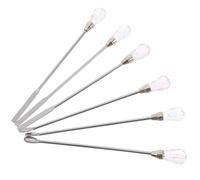 INOOMP Kit de 6 Piezas para Mezclar Cera Varillas Agitadoras de Metal y Mezcladoras, Multicolor, Adecuado para Sellos de Cera, Manualidades y Laboratorio Reutilizable Color Aleatorio
