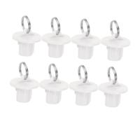 INOOMP Kit De 8 Topes Elásticos para Persianas Enrollables, Tapas De Plástico Blanco, Accesorios De Sistema De Toldo para Terraza, Resistentes y Prácticos, Piezas De Repuesto para Cortinas