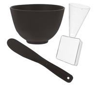 INOOMP Kit de Cuenco para Mezclar Cosméticos Palillo y Cuchara, Juego de 3 Piezas para Faciales, Accesorios para Cuidado Personal Femenino Hogar