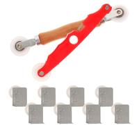 INOOMP Kit de Reparación de Mosquiteros para Ventanas Rodillo de Plástico y Metal, Herramienta para Enrollar y Extraer Pantallas en Porches y Jardines
